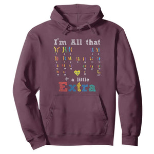 World Down Syndrome Day Hoodie 321 Awareness Support All That Little Extra T21 TS10 Maroon Print Your Wear
