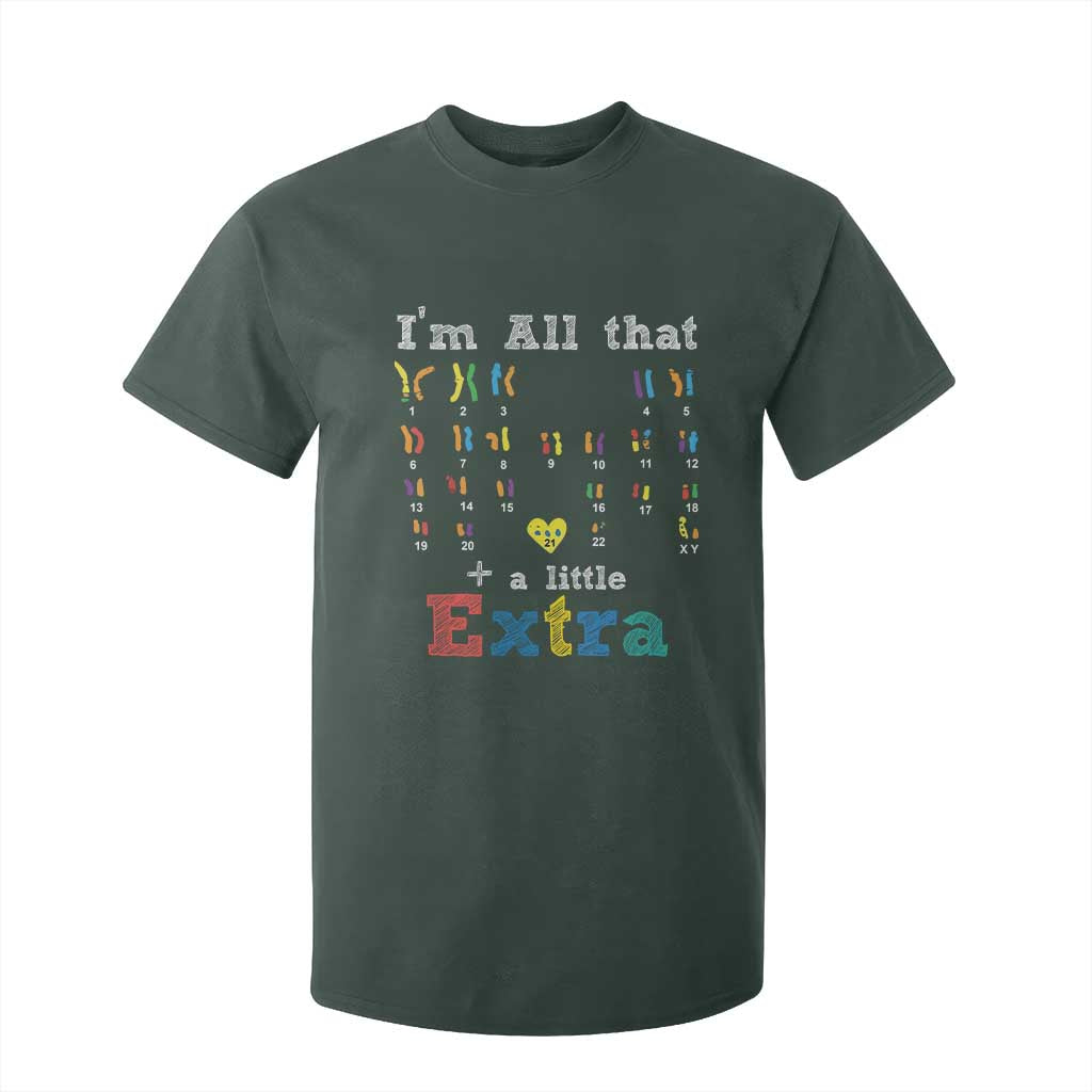 World Down Syndrome Day T Shirt For Kid 321 Awareness Support All That Little Extra T21 TS10 Dark Forest Green Print Your Wear