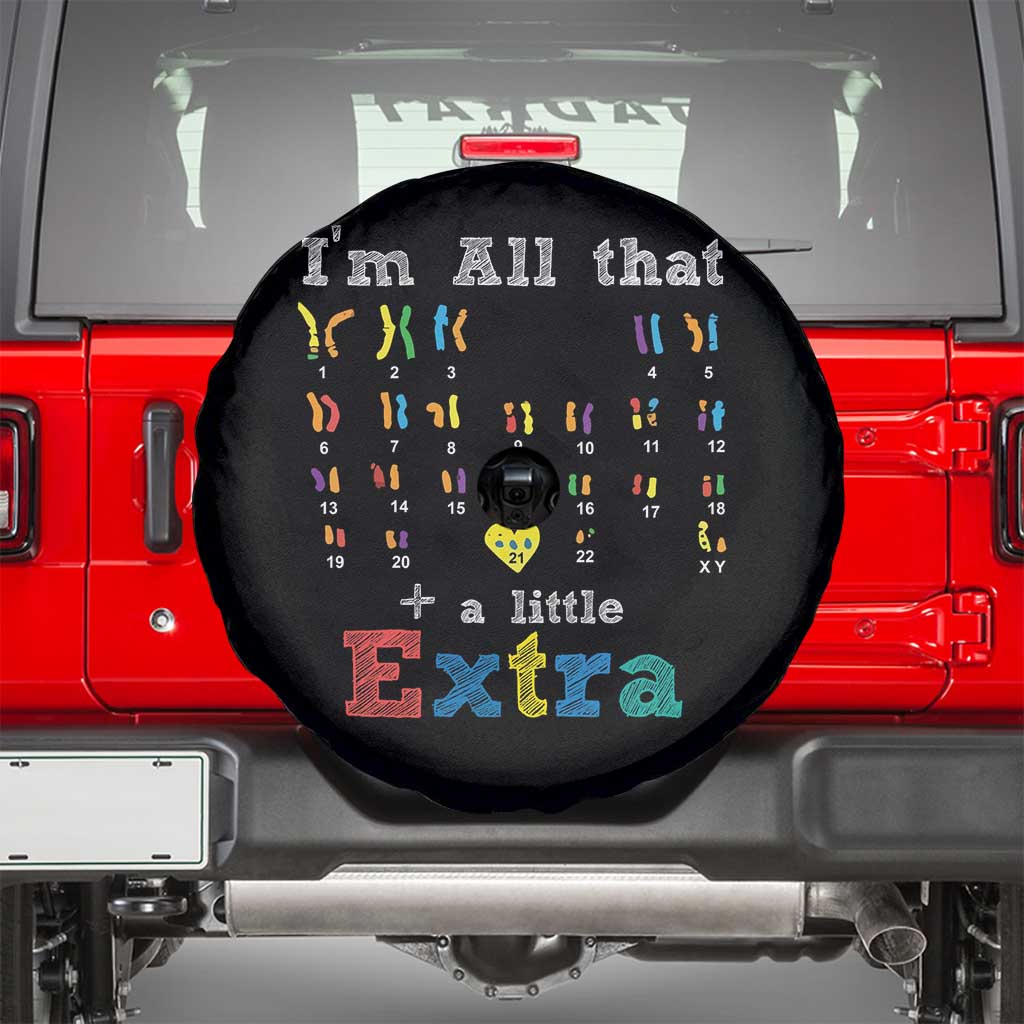 World Down Syndrome Day Spare Tire Cover 321 Awareness Support All That Little Extra T21 TS10 Black Print Your Wear