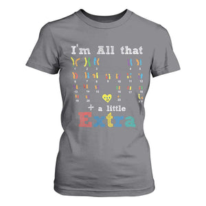 World Down Syndrome Day T Shirt For Women 321 Awareness Support All That Little Extra T21 TS10 Charcoal Print Your Wear