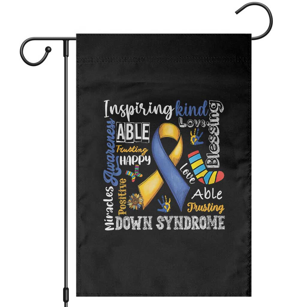 Down Syndrome Awareness Garden Flag Rock Your Socks Different Not Less TS10 Black Print Your Wear
