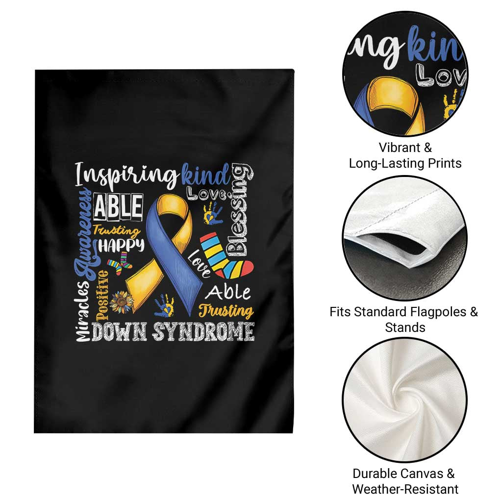 Down Syndrome Awareness Garden Flag Rock Your Socks Different Not Less TS10 Print Your Wear