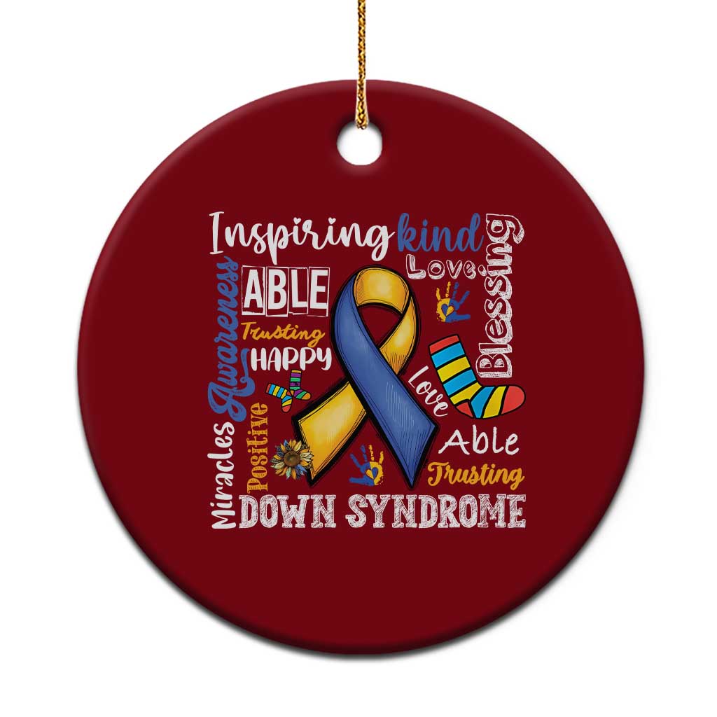 Down Syndrome Awareness Ceramic Ornament Rock Your Socks Different Not Less TS10 1pc Red Print Your Wear