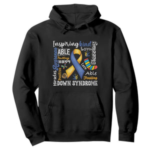 Down Syndrome Awareness Hoodie Rock Your Socks Different Not Less TS10 Black Print Your Wear