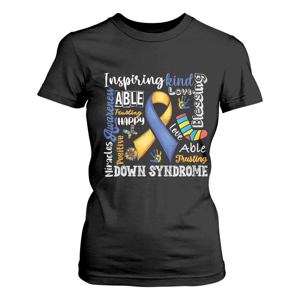 Down Syndrome Awareness T Shirt For Women Rock Your Socks Different Not Less TS10 Black Print Your Wear