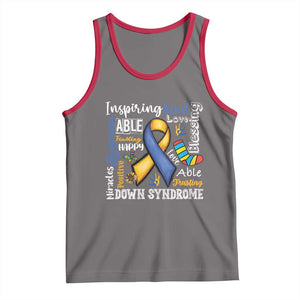 Down Syndrome Awareness Tank Top Rock Your Socks Different Not Less TS10 Deep Heather Red Print Your Wear