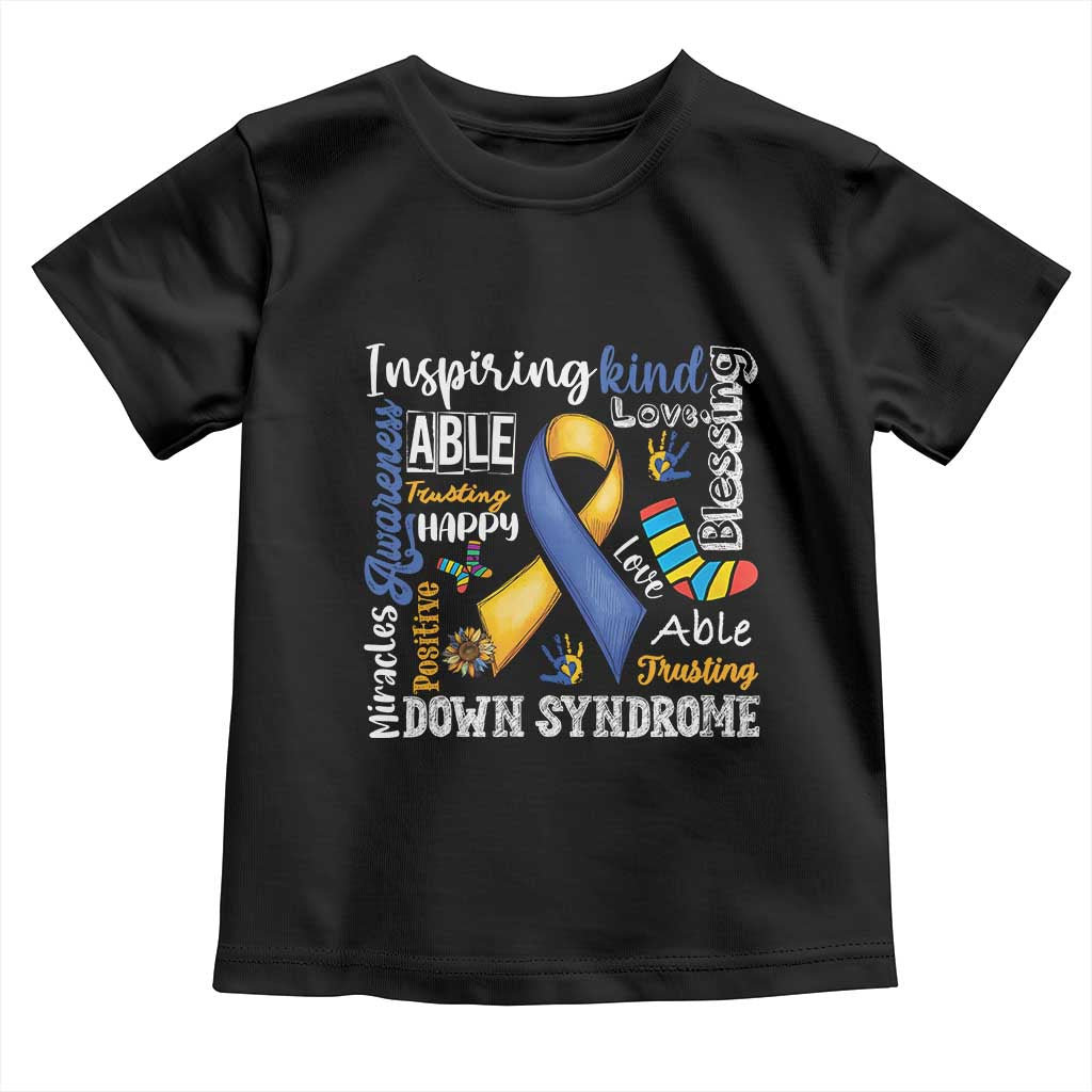 Down Syndrome Awareness Toddler T Shirt Rock Your Socks Different Not Less TS10 Black Print Your Wear