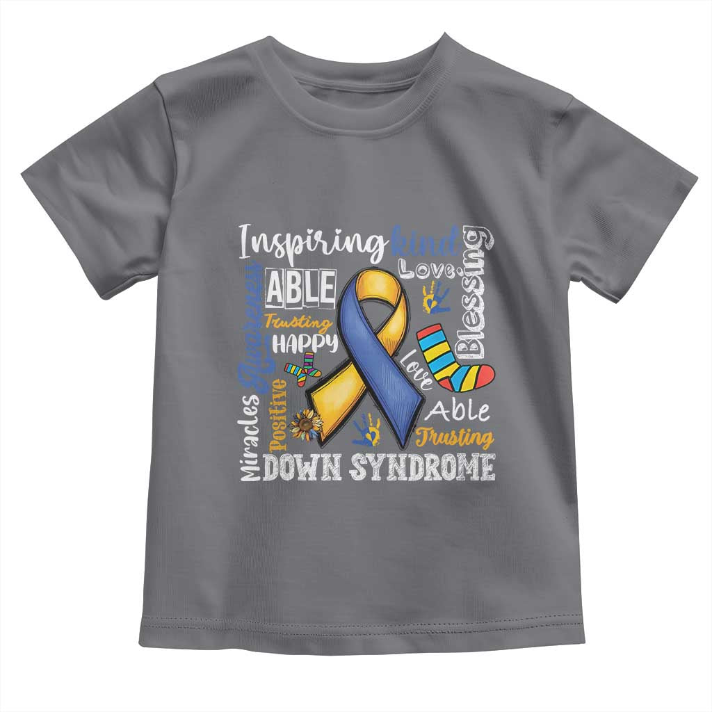 Down Syndrome Awareness Toddler T Shirt Rock Your Socks Different Not Less TS10 Charcoal Print Your Wear
