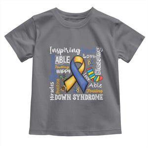 Down Syndrome Awareness Toddler T Shirt Rock Your Socks Different Not Less TS10 Charcoal Print Your Wear