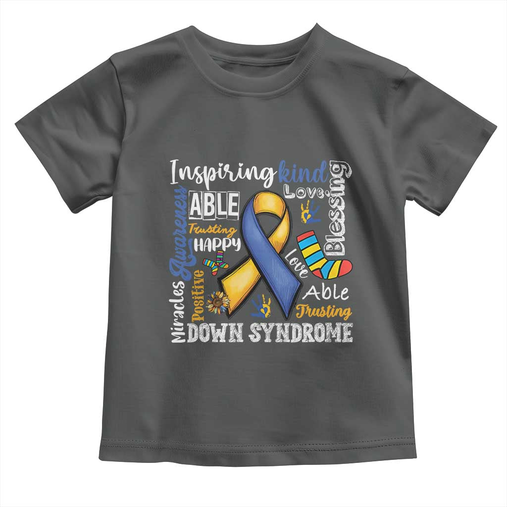 Down Syndrome Awareness Toddler T Shirt Rock Your Socks Different Not Less TS10 Dark Heather Print Your Wear
