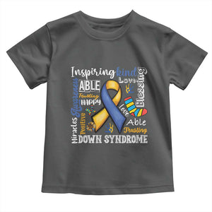 Down Syndrome Awareness Toddler T Shirt Rock Your Socks Different Not Less TS10 Dark Heather Print Your Wear