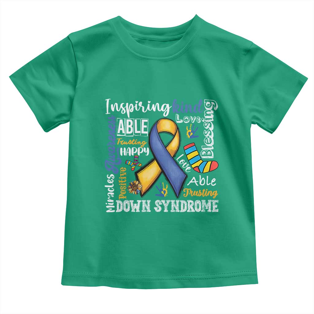 Down Syndrome Awareness Toddler T Shirt Rock Your Socks Different Not Less TS10 Irish Green Print Your Wear