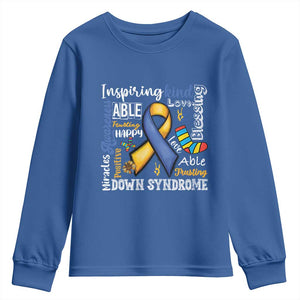 Down Syndrome Awareness Youth Sweatshirt Rock Your Socks Different Not Less TS10 Royal Blue Print Your Wear