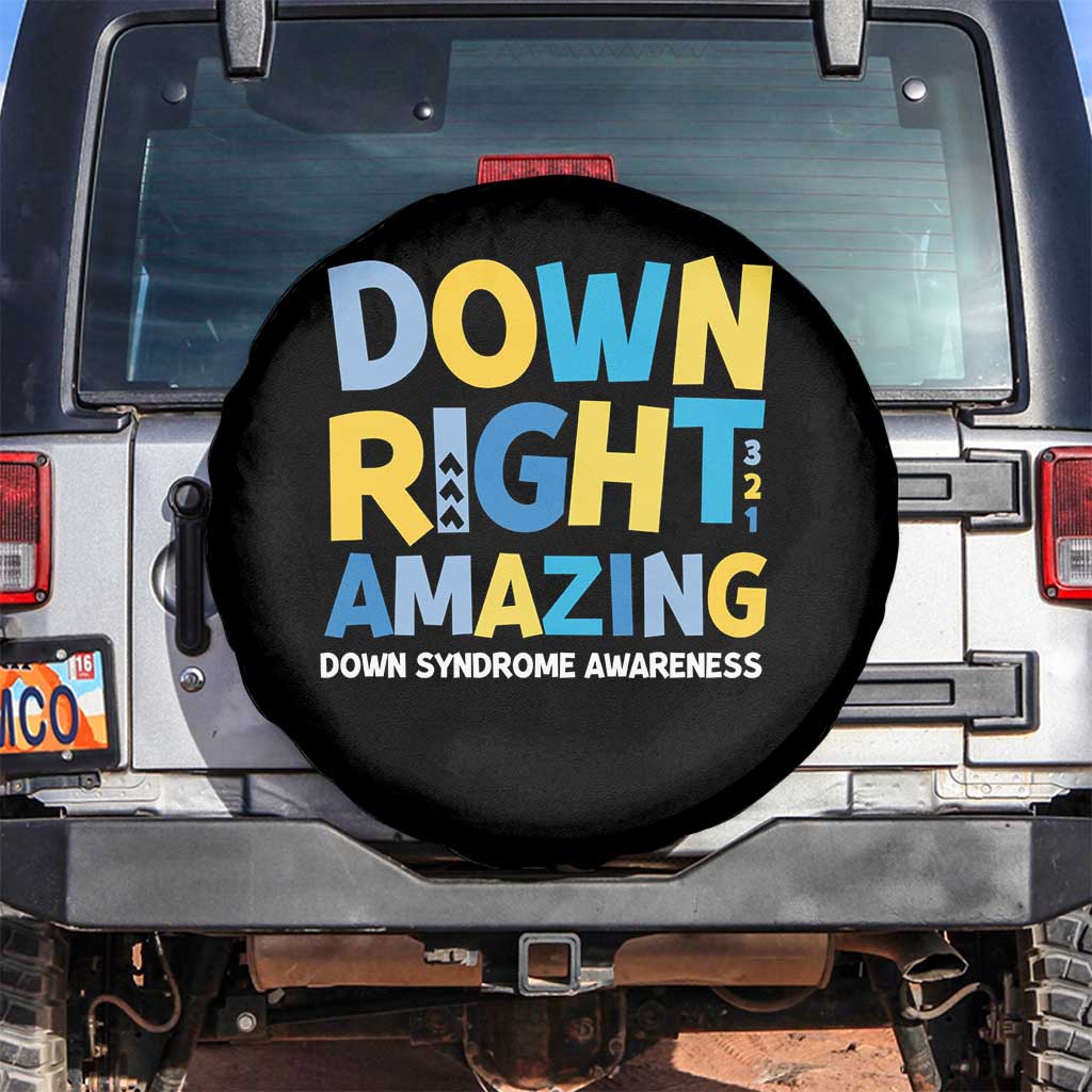 World Down Syndrome Day Spare Tire Cover 321 Awareness Support Down Right Amazing Three Arrows TS10 No hole Black Print Your Wear