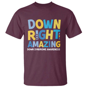 World Down Syndrome Day T Shirt 321 Awareness Support Down Right Amazing Three Arrows TS10 Maroon Print Your Wear