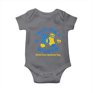 World Down Syndrome Day Baby Onesie 321 Awareness Support Shout Their Worth TS10 Charcoal Print Your Wear