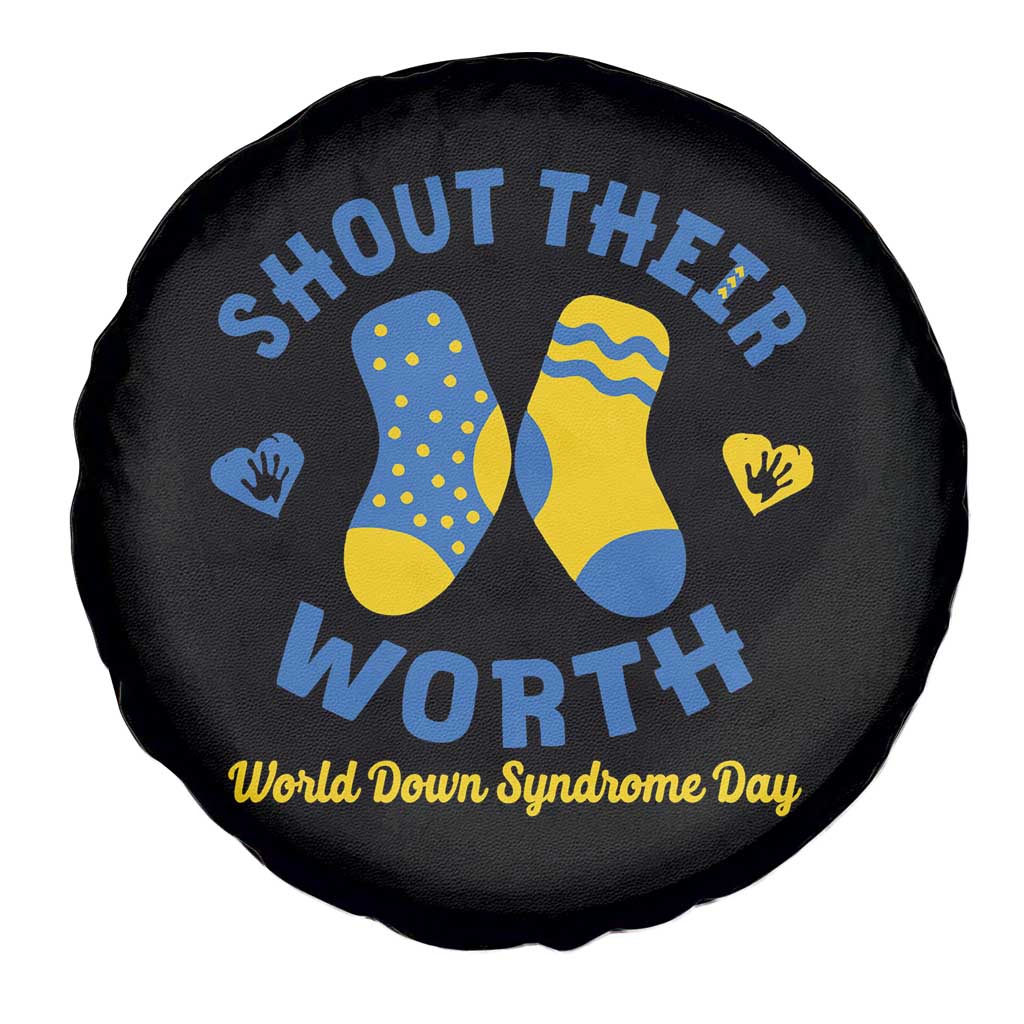 World Down Syndrome Day Spare Tire Cover 321 Awareness Support Shout Their Worth TS10 Print Your Wear