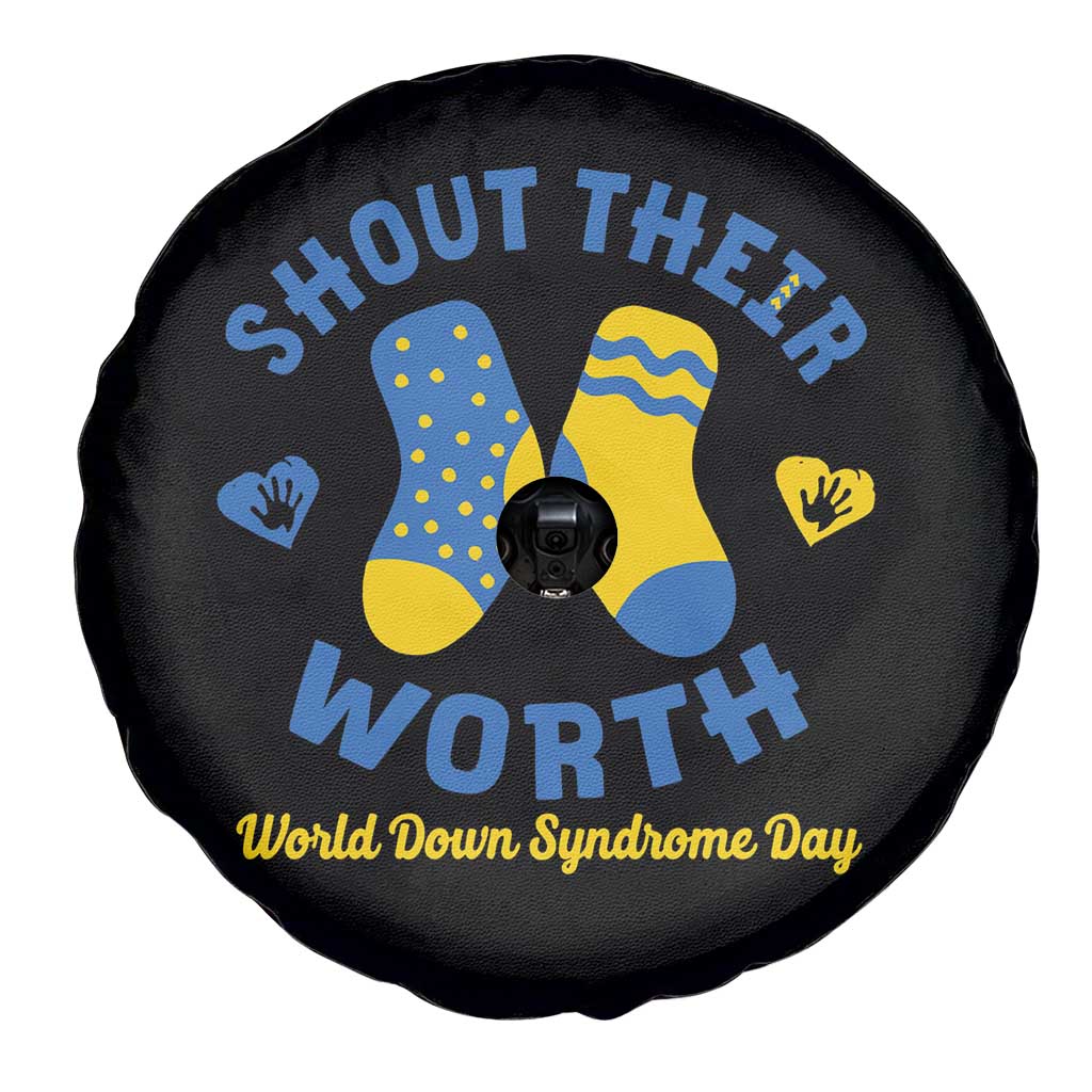 World Down Syndrome Day Spare Tire Cover 321 Awareness Support Shout Their Worth TS10 Print Your Wear