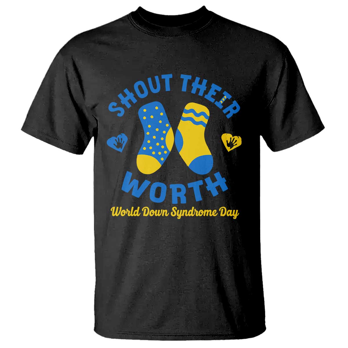 World Down Syndrome Day T Shirt 321 Awareness Support Shout Their Worth TS10 Black Print Your Wear