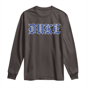 Duke Long Sleeve Shirt Vintage City TS10 Dark Chocolate Print Your Wear