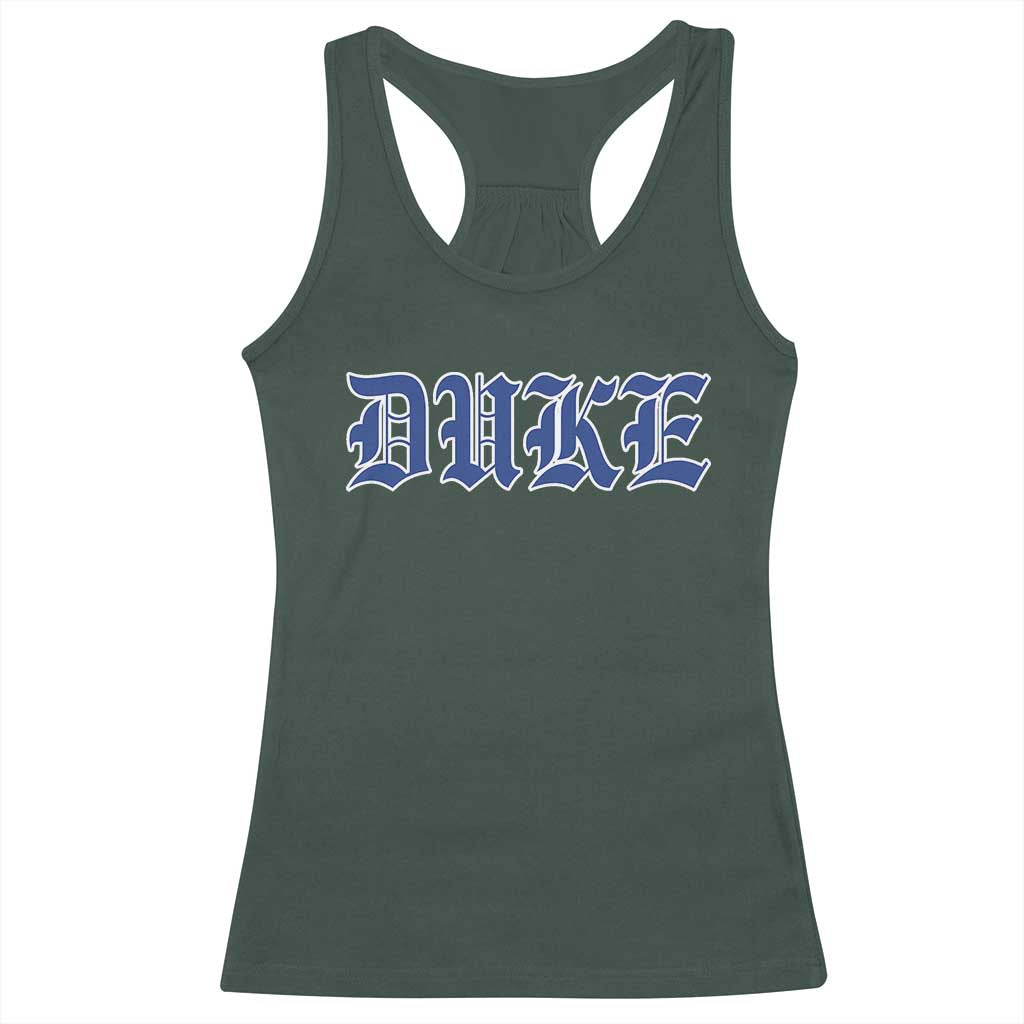 Duke Racerback Tank Top Vintage City TS10 Dark Forest Green Print Your Wear