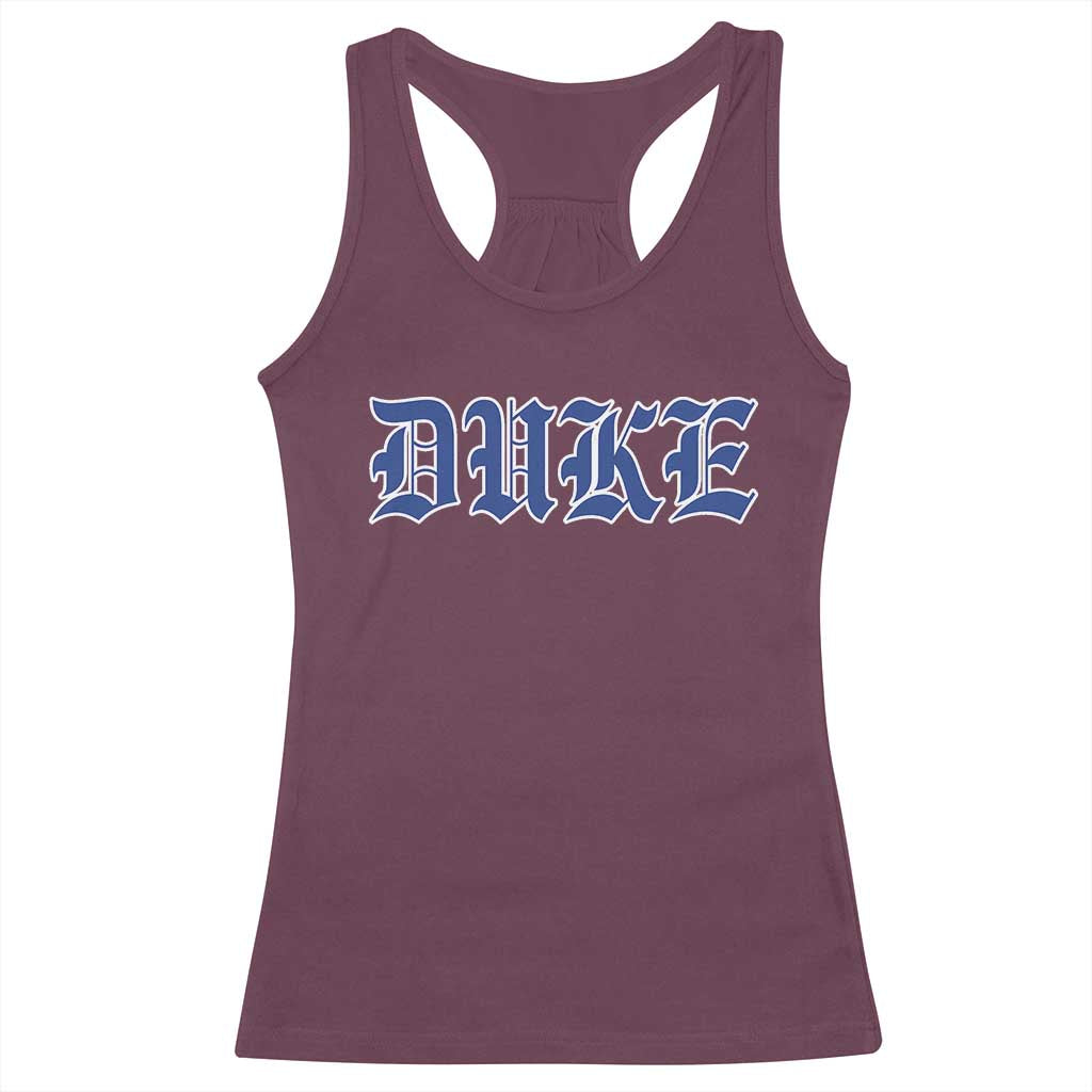 Duke Racerback Tank Top Vintage City TS10 Maroon Print Your Wear
