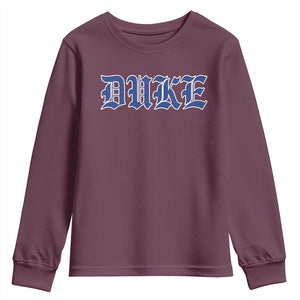 Duke Youth Sweatshirt Vintage City TS10 Maroon Print Your Wear