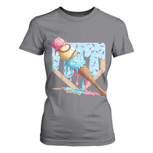 Baseball Ice Cream Dripping T Shirt For Women Baseball Bat Home Plate Drip TS10 Charcoal Print Your Wear