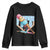 Baseball Ice Cream Dripping Youth Sweatshirt Baseball Bat Home Plate Drip TS10 Black Print Your Wear