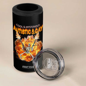 Autistic And Gay Skeleton Explosion 4 in 1 Can Cooler Tumbler TS10 Print Your Wear