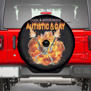 Autistic And Gay Skeleton Explosion Spare Tire Cover TS10 Black Print Your Wear