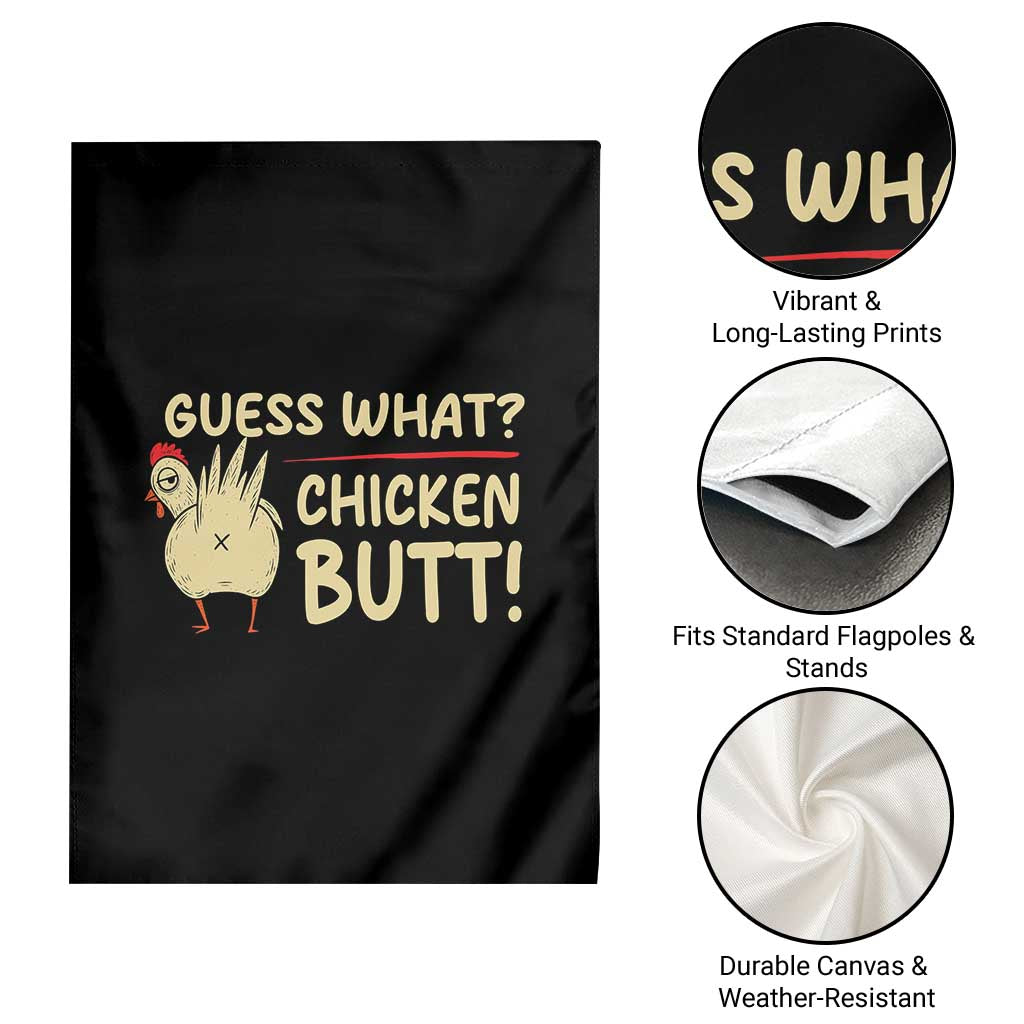 Guess What Chicken Butt Garden Flag Funny Chicken Farmer Farming TS10 Print Your Wear