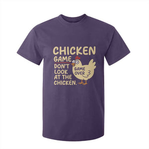 Funny Chicken Game Dont Look At The Chicken T Shirt For Kid TS10 Purple Print Your Wear