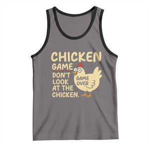 Funny Chicken Game Dont Look At The Chicken Tank Top TS10 Deep Heather Black Print Your Wear