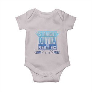 Ice Hockey Player Gifts Baby Onesie Straight Outta The Penalty Box TS10 Ice Gray Print Your Wear