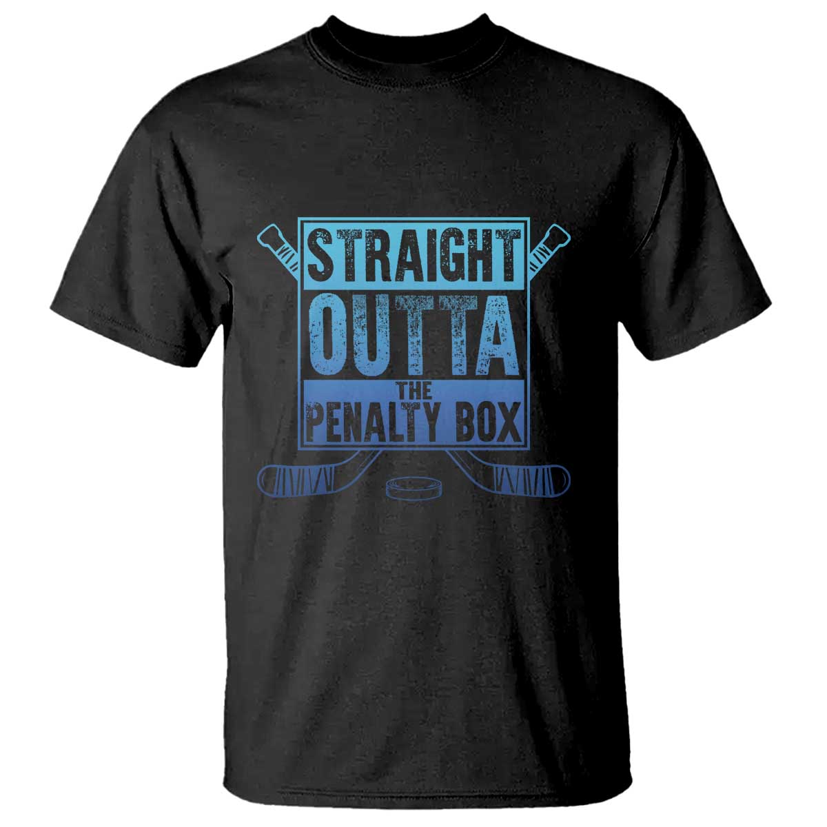 Ice Hockey Player Gifts T Shirt Straight Outta The Penalty Box TS10 Black Print Your Wear