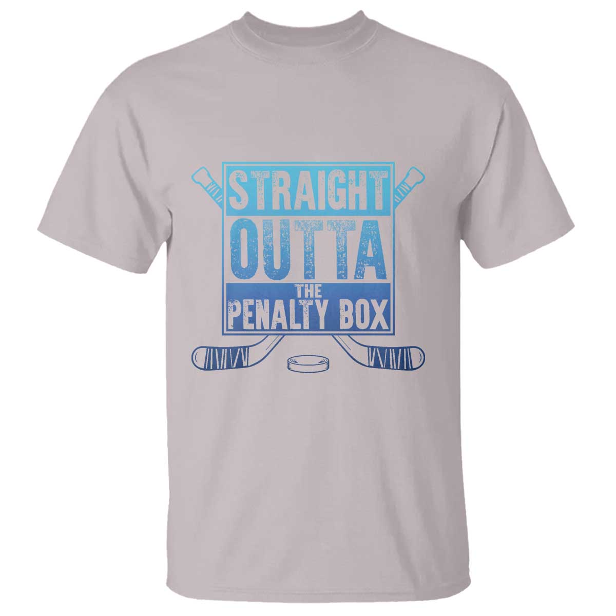 Ice Hockey Player Gifts T Shirt Straight Outta The Penalty Box TS10 Ice Gray Print Your Wear