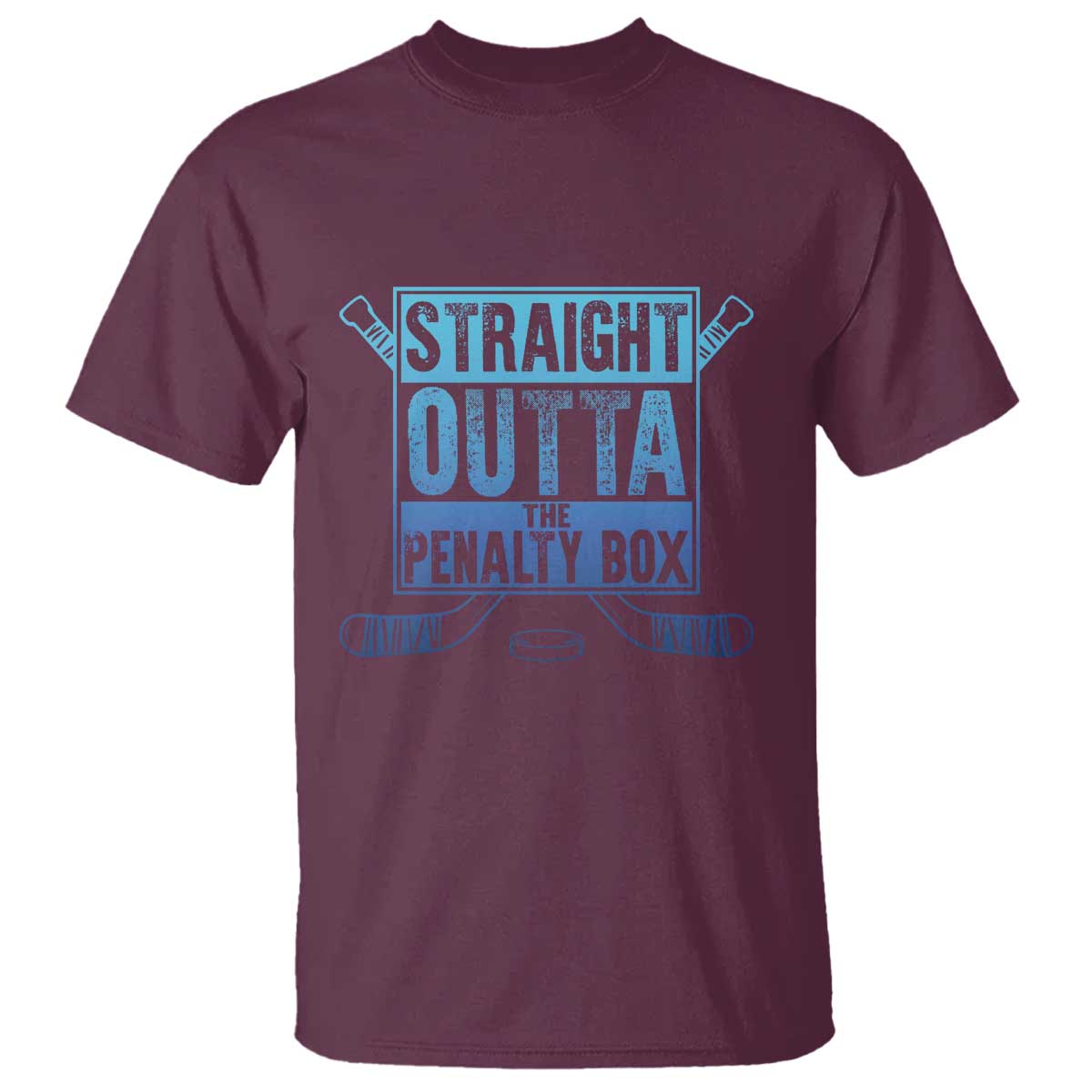 Ice Hockey Player Gifts T Shirt Straight Outta The Penalty Box TS10 Maroon Print Your Wear