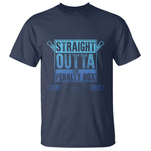 Ice Hockey Player Gifts T Shirt Straight Outta The Penalty Box TS10 Navy Print Your Wear