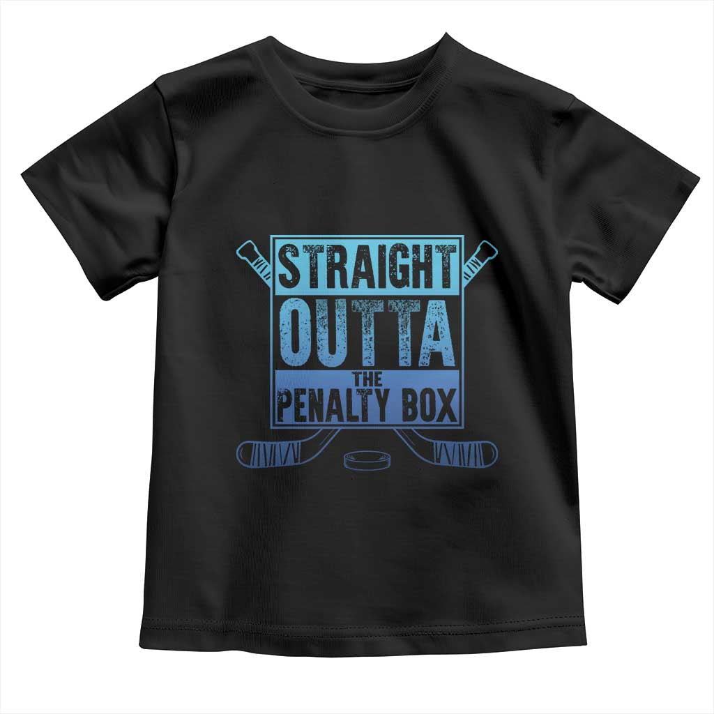 Ice Hockey Player Gifts Toddler T Shirt Straight Outta The Penalty Box TS10 Black Print Your Wear