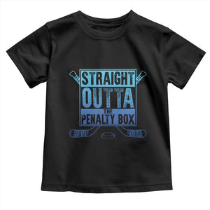 Ice Hockey Player Gifts Toddler T Shirt Straight Outta The Penalty Box TS10 Black Print Your Wear