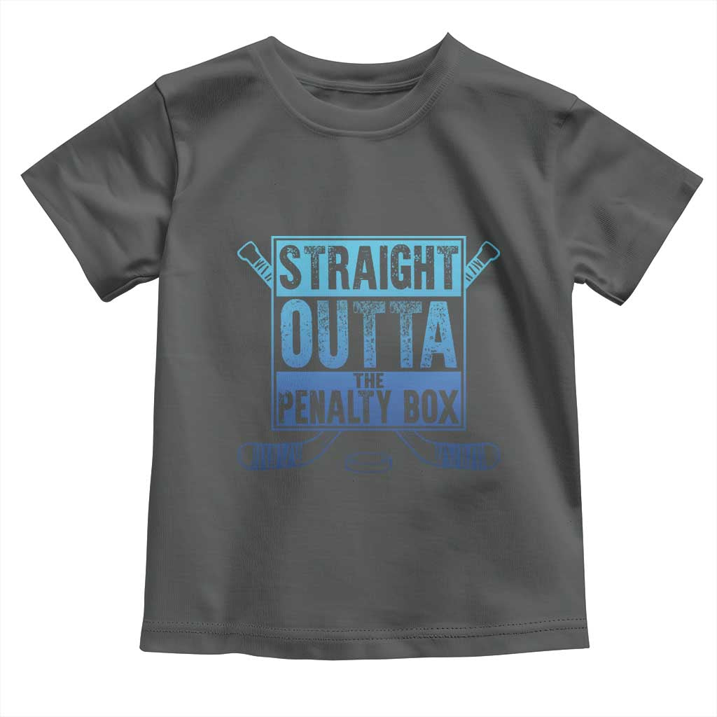 Ice Hockey Player Gifts Toddler T Shirt Straight Outta The Penalty Box TS10 Dark Heather Print Your Wear