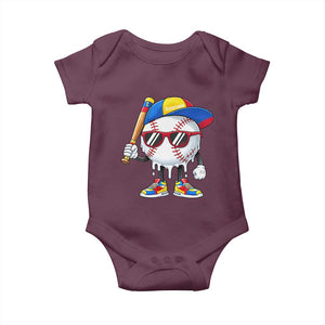 Venezuela Baseball Baby Onesie Venezuelan Pride Baseball Life Style Youth Drip Baseball Boys Kid TS10 Maroon Print Your Wear