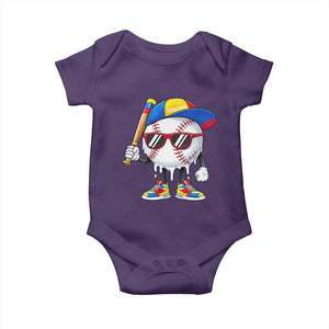 Venezuela Baseball Baby Onesie Venezuelan Pride Baseball Life Style Youth Drip Baseball Boys Kid TS10 Purple Print Your Wear