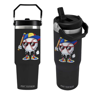 Venezuela Baseball Flip Straw Tumbler Venezuelan Pride Baseball Life Style Youth Drip Baseball Boys Kid TS10 One Size: 30 oz Black Print Your Wear