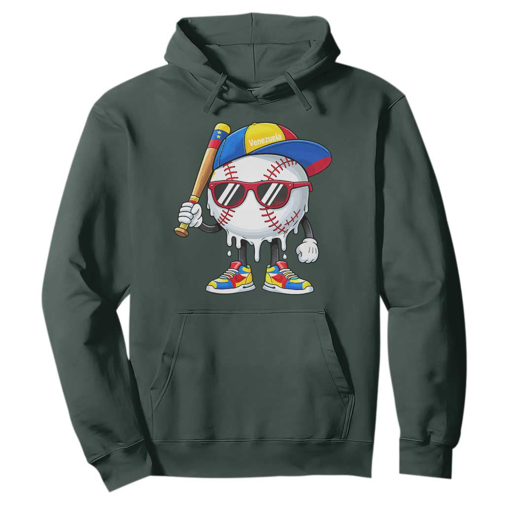 Venezuela Baseball Hoodie Venezuelan Pride Baseball Life Style Youth Drip Baseball Boys Kid TS10 Dark Forest Green Print Your Wear
