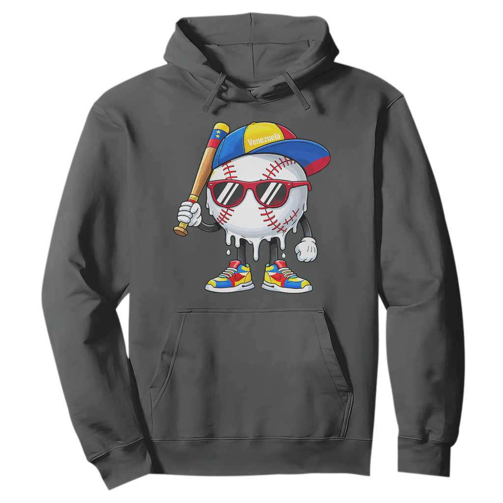 Venezuela Baseball Hoodie Venezuelan Pride Baseball Life Style Youth Drip Baseball Boys Kid TS10 Dark Heather Print Your Wear