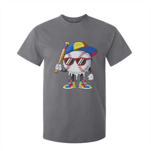 Venezuela Baseball T Shirt For Kid Venezuelan Pride Baseball Life Style Youth Drip Baseball Boys Kid TS10 Charcoal Print Your Wear
