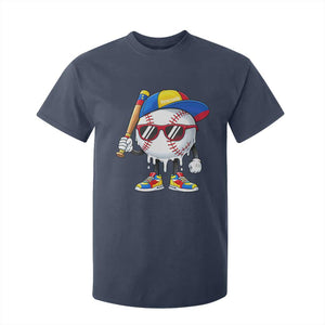 Venezuela Baseball T Shirt For Kid Venezuelan Pride Baseball Life Style Youth Drip Baseball Boys Kid TS10 Navy Print Your Wear