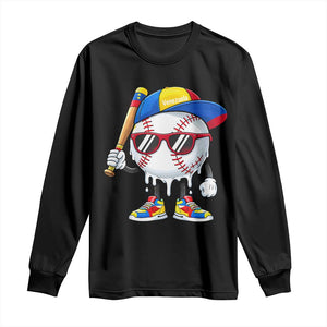 Venezuela Baseball Long Sleeve Shirt Venezuelan Pride Baseball Life Style Youth Drip Baseball Boys Kid TS10 Black Print Your Wear